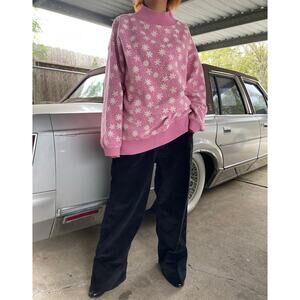 🔥Vintage Y2K EB Sport Snowflake Dusty Pink Cottage Holiday Winter Core Size L